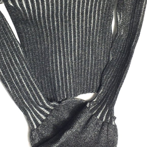 NWT Ribbed Charcoal Stretch Top. - Picture 5 of 6